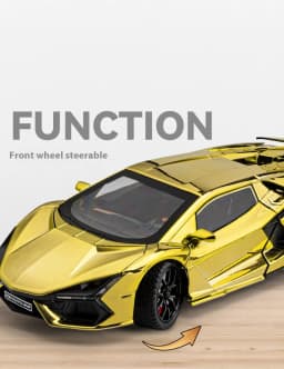 1:24 Lamborghini Revuelto Spray Plating Version With Water Spray, Fog Effect Realistic Simulation Alloy Model Boy Gift