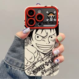 Cartoon One Piece Luffy Mobile Phone Case for IPhone 12 13 14 15 16 17 Pro Max Plus Shockproof Protective Cover for Boys Gift