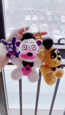 5Pcs Freddy Foxy Bonnie Chica Plush Toys Keychain Anime Plush Pendant Stuffed Plushie Dolls Toys