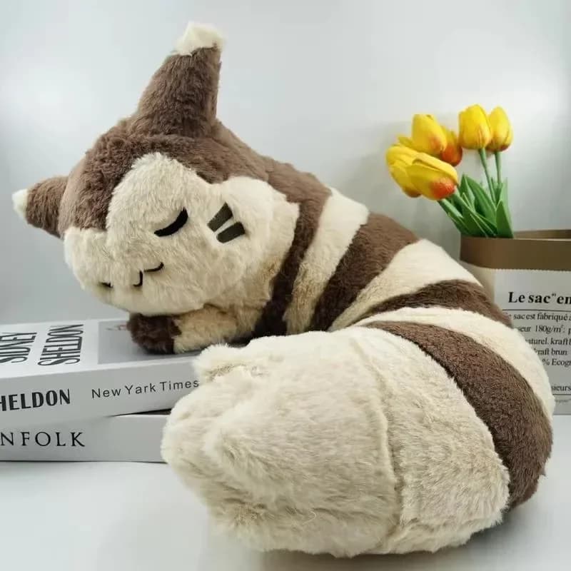 45cm Large Size Cute Furret Plush Toy Neck Pillow Soft Cushion Soft Stuffed Doll Sleeping Long Body Pillow Bedroom Decor Gifts