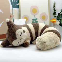 45cm Large Size Cute Furret Plush Toy Neck Pillow Soft Cushion Soft Stuffed Doll Sleeping Long Body Pillow Bedroom Decor Gifts