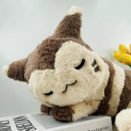 45cm Large Size Cute Furret Plush Toy Neck Pillow Soft Cushion Soft Stuffed Doll Sleeping Long Body Pillow Bedroom Decor Gifts