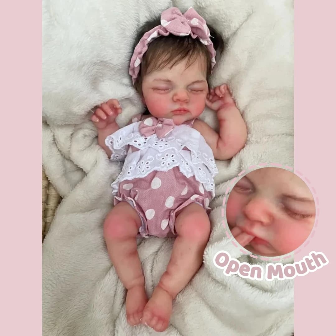 12 Inch Open Mouth Washable Full Silicone Reborn Doll Irys, Rooted Hair, 3D Vivid Skin, Realistic Newborn Bebe Reborn De Silicon