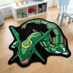 Pokemon Doormat Rayquaza Sky Dragon Anime Area Rug - 3D Print Soft Anti-Slip Floor Mat for Gaming Room Bedroom Decor