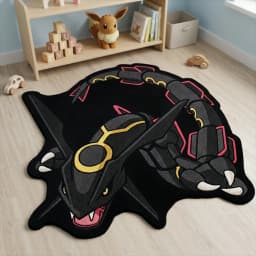 Pokemon Doormat Rayquaza Sky Dragon Anime Area Rug - 3D Print Soft Anti-Slip Floor Mat for Gaming Room Bedroom Decor