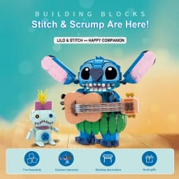 2026 New Lilo & Stitch Building Blocks Set DIY Assembly Bricks Model Cartoon Collectible Toy BirthdayGift for Fans.....