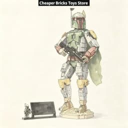 Cheaper Green Desert Gunslinger Anime Characters Building Blocks Gift Assembling Toy Model for Friends 1544PCS
