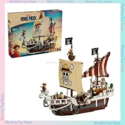 One Piece Going Merry Pirate Ship Building Blocks Set Anime Collectible Assembly Model Desktop Display Gift For Fans