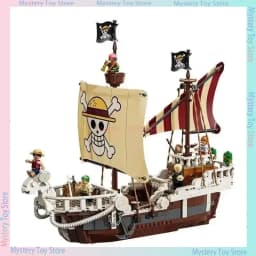 One Piece Going Merry Pirate Ship Building Blocks Set Anime Collectible Assembly Model Desktop Display Gift For Fans