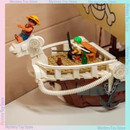 One Piece Going Merry Pirate Ship Building Blocks Set Anime Collectible Assembly Model Desktop Display Gift For Fans