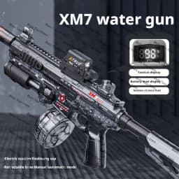 Electric Water Gun Automatic Long Range High Pressure Toy Blaster with Drum Magazine for Kids Adults Summer Swimming Pool Party