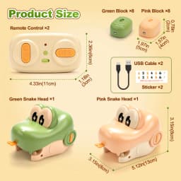 Remote Control Magnetic Greedy Snake Toys Interactive Game Dual Player Battle Greedy Bean Eating Snake Educational Toy Xmas Gift