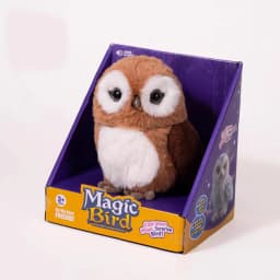 Luckymee Magic Plush Owl Toy Interactive Recording Head Turning Sound Making Soft Fluffy Stuffed Animal Home Decor Adult Gift