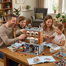 Hardware Store with 7 Figures Modular Buildings Blocks City Street View House Apartment Architecture MOC Brick Model Kit Adults DIY Collectible Gift 3642PCS