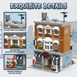 Hardware Store with 7 Figures Modular Buildings Blocks City Street View House Apartment Architecture MOC Brick Model Kit Adults DIY Collectible Gift 3642PCS