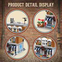 Hardware Store with 7 Figures Modular Buildings Blocks City Street View House Apartment Architecture MOC Brick Model Kit Adults DIY Collectible Gift 3642PCS