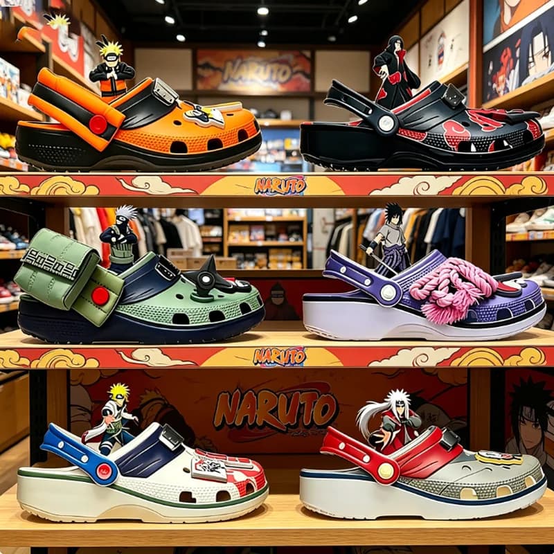Naruto Cave Shoes Summer Slippers Outdoor Beach Shoes Adult Style Daily Travel Anime Style Breathable Non Slip Sandals