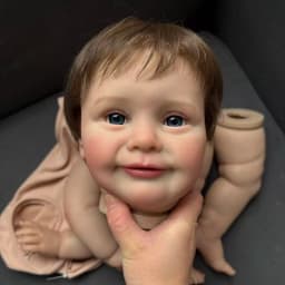 NPK 25'' Unfinished Large Size Reborn Zoe DIY Doll Kit Lifelike Already Painted 3D Skin Visible Veins Parts