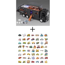 1:18 Off-road RV Diecast Models Alloy Toys Cars Folding Rearview Mirror Doors Opened with Sound Light Vehices Birthday Surprise