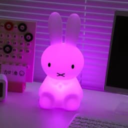 28CM Miffy Kawaii Colorful Remote-controlled Bedroom Ambient Light Cartoon Night Light Cute Gift Toy