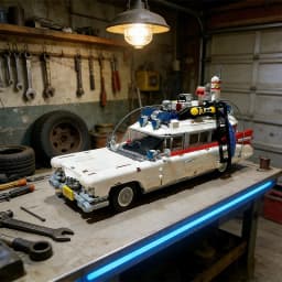 New In Stock Ghostbuster Ecto-1 Building Blocks Car Model Bricks for Adults Toys Halloween Christmas Gifts