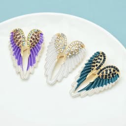 Wuli&baby Classic Rhinestone Angel Wings Brooch Pins 3 Colors 2021 Sparkling Jewelry Gift Feather Designer Brooches