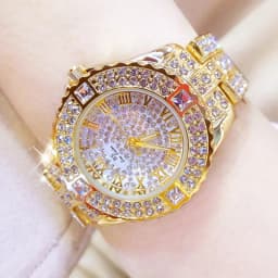 Women Watches Diamond Gold Watch Ladies Wrist Watches Luxury Brand Rhinestone Women's Bracelet Watches Female Relogio Feminino