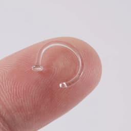 1PC Glass Nose Stud Transparent Glass Straight Nose Ring Retainer Holder Nose Hoop Ring Body Piercing Jewelry