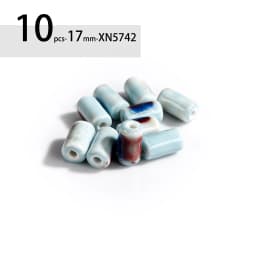 17mm Multicolor cylindrical ceramic beads Porcelain Crafts Jewelry Handmade DIY Materials #92569
