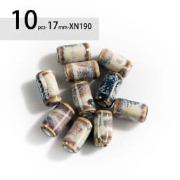 17mm Multicolor cylindrical ceramic beads Porcelain Crafts Jewelry Handmade DIY Materials #92569