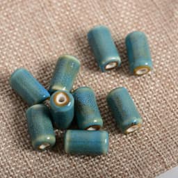 17mm Multicolor cylindrical ceramic beads Porcelain Crafts Jewelry Handmade DIY Materials #92569