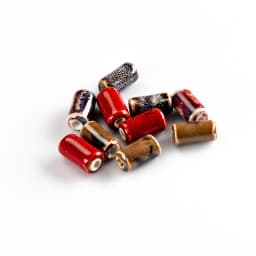 17mm Multicolor cylindrical ceramic beads Porcelain Crafts Jewelry Handmade DIY Materials #92569
