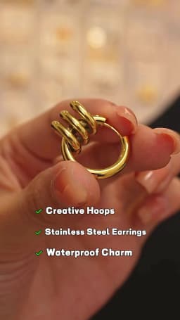Yhpup Stainless Steel Twisted Hoop Earrings for Women Waterproof PVD Gold Plated Fashion Geometric Metal Jewelry Aretes De Mujer