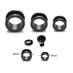 1Pair 316L Stainless Steel Ear Gauges Ear Plugs and Tunnels Ear Piercings Earlets Screwed Earring Expander Body Piercing Jewelry