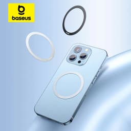 Baseus 2pcs Magnetic Metal Plate Sticker Rings for Wireless Charger Phone Holder for iPhone 17 Air 16 15 Pro Max Charging Ring