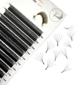 Natural 3D 4D 5D 6D 8D W Shaped Lashes Eyelashes Extension Premade Volume 12 Rows Faux Cils W Natural Soft Lash Supply
