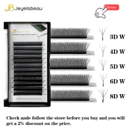 Natural 3D 4D 5D 6D 8D W Shaped Lashes Eyelashes Extension Premade Volume 12 Rows Faux Cils W Natural Soft Lash Supply