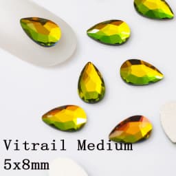 5x8mm 20pcs Pear Drop Nail Strass Korean Fashion 3D Nail Art Rhinestone Flatback Crystal Stones for DIY Nails Accessories