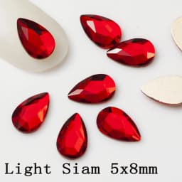5x8mm 20pcs Pear Drop Nail Strass Korean Fashion 3D Nail Art Rhinestone Flatback Crystal Stones for DIY Nails Accessories