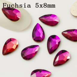 5x8mm 20pcs Pear Drop Nail Strass Korean Fashion 3D Nail Art Rhinestone Flatback Crystal Stones for DIY Nails Accessories