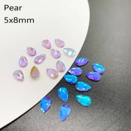5x8mm 20pcs Pear Drop Nail Strass Korean Fashion 3D Nail Art Rhinestone Flatback Crystal Stones for DIY Nails Accessories