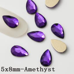 5x8mm 20pcs Pear Drop Nail Strass Korean Fashion 3D Nail Art Rhinestone Flatback Crystal Stones for DIY Nails Accessories