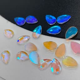 5x8mm 20pcs Pear Drop Nail Strass Korean Fashion 3D Nail Art Rhinestone Flatback Crystal Stones for DIY Nails Accessories