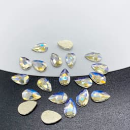 5x8mm 20pcs Pear Drop Nail Strass Korean Fashion 3D Nail Art Rhinestone Flatback Crystal Stones for DIY Nails Accessories