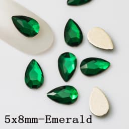 5x8mm 20pcs Pear Drop Nail Strass Korean Fashion 3D Nail Art Rhinestone Flatback Crystal Stones for DIY Nails Accessories