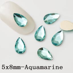 5x8mm 20pcs Pear Drop Nail Strass Korean Fashion 3D Nail Art Rhinestone Flatback Crystal Stones for DIY Nails Accessories