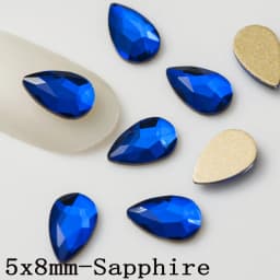5x8mm 20pcs Pear Drop Nail Strass Korean Fashion 3D Nail Art Rhinestone Flatback Crystal Stones for DIY Nails Accessories