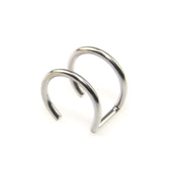 2pcs Fashion Stainless Steel Punk Rock Ear Clip Cuff Wrap Earrings No piercing-Clip On Cartilage Wrap Fake Earring