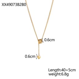 CARLIDANA Ring Pendant Necklace Luxury Rhombus Ring Crystal Necklace Non Tarnish Gold Color Jewelry for Women