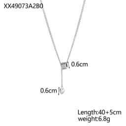 CARLIDANA Ring Pendant Necklace Luxury Rhombus Ring Crystal Necklace Non Tarnish Gold Color Jewelry for Women
